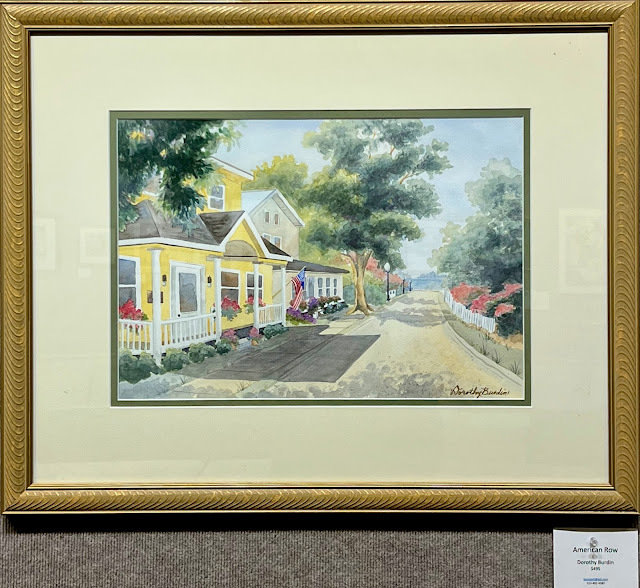 painting of yellow house